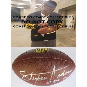 STEPHEN ANDERSON,HOUSTON TEXANS,CAL,SIGNED,AUTOGRAPHED,DUKE FOOTBALL,COA,PROOF